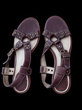 Frye Brown Leather Sandals - Women's Size 9